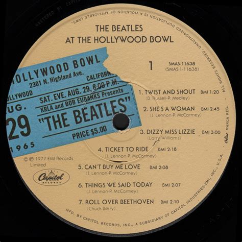 the beatles at the hollywood bowl vinyl